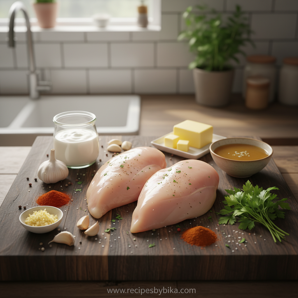 Creamy Cowboy Butter Chicken: One-Pan Garlic Butter Delight 2 Ingredients for creamy cowboy butter chicken recipe