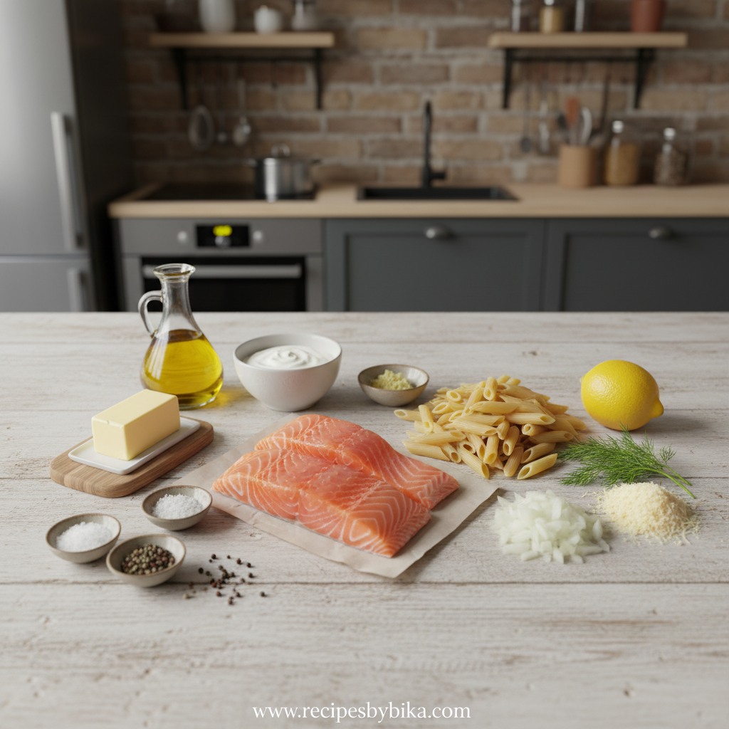 Creamy Salmon Pasta: Easy Weeknight Dinner Recipe in 30 Minutes 2 Ingredients for creamy salmon pasta
