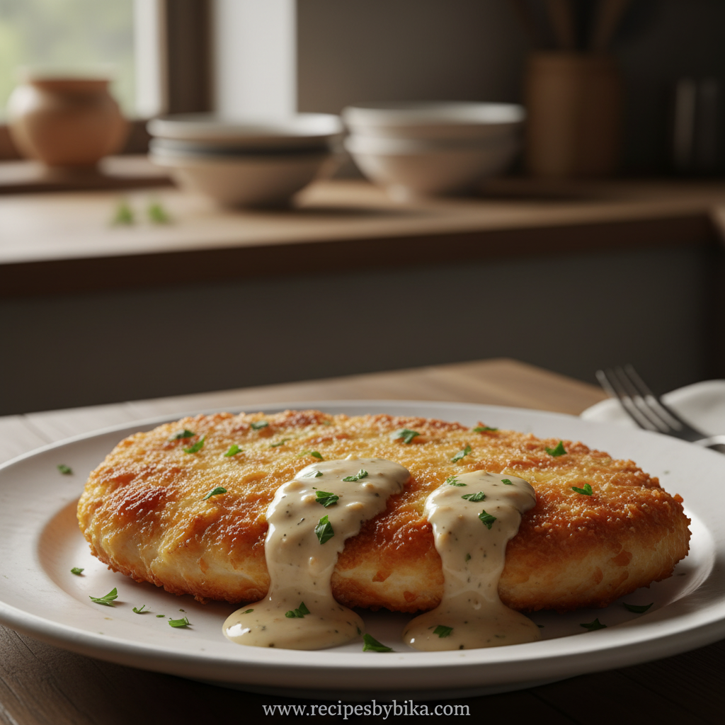 Crispy Parmesan Chicken with Creamy Garlic Sauce - Easy Restaurant-Style Dinner 18 crispy-parmesan-chicken-with-a-rich-garlic-sauce---easy-dinner-idea---delectable-meal_feature