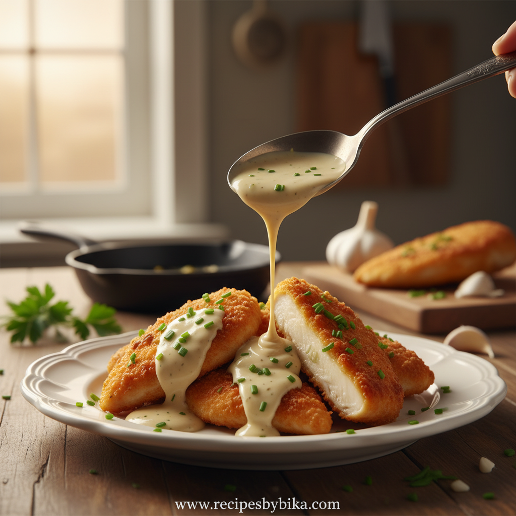 crispy-parmesan-chicken-with-a-rich-garlic-sauce---easy-dinner-idea---delectable-meal_feature