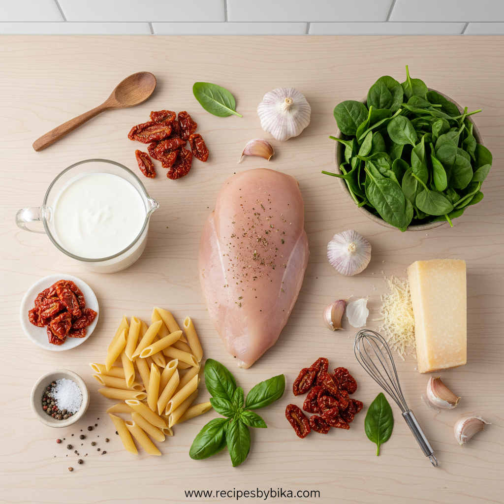 Ingredients for Marry Me Chicken Pasta