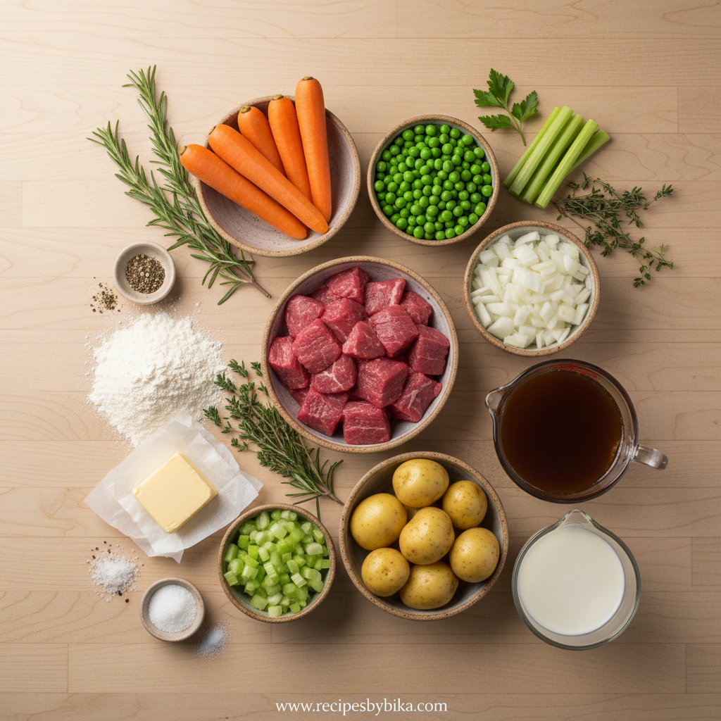 Ultimate Herbed Biscuit Beef Pot Pie - Hearty Comfort Food Recipe 2 Ingredients for herbed biscuit beef pot pie