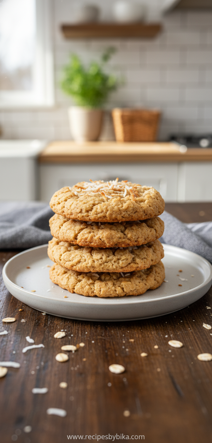 Tropical Coconut Oatmeal Cookies Recipe - Chewy Golden Treats 3 oatmeal-coconut-cookies_feature