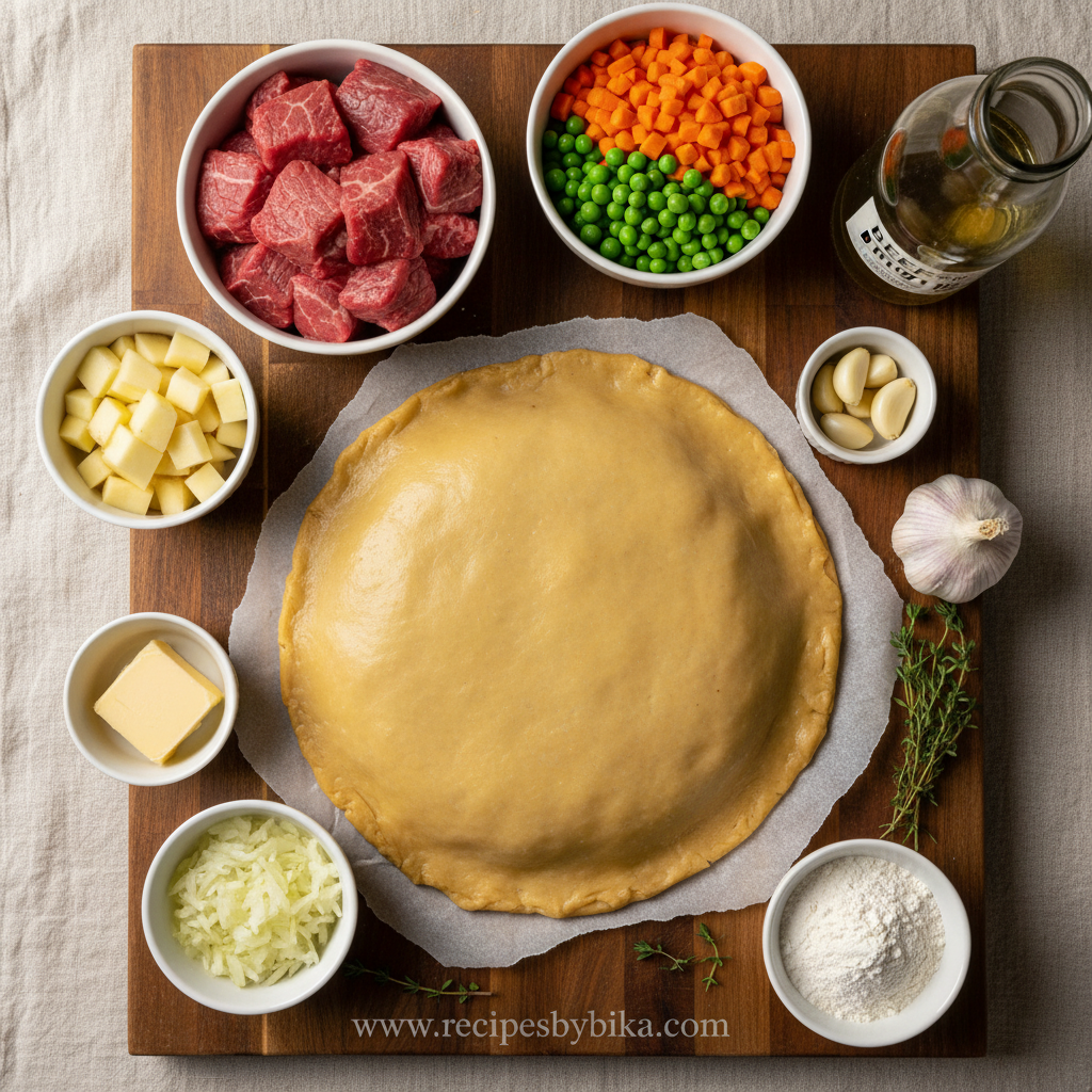 Ingredients for Classic Beef Pot Pie