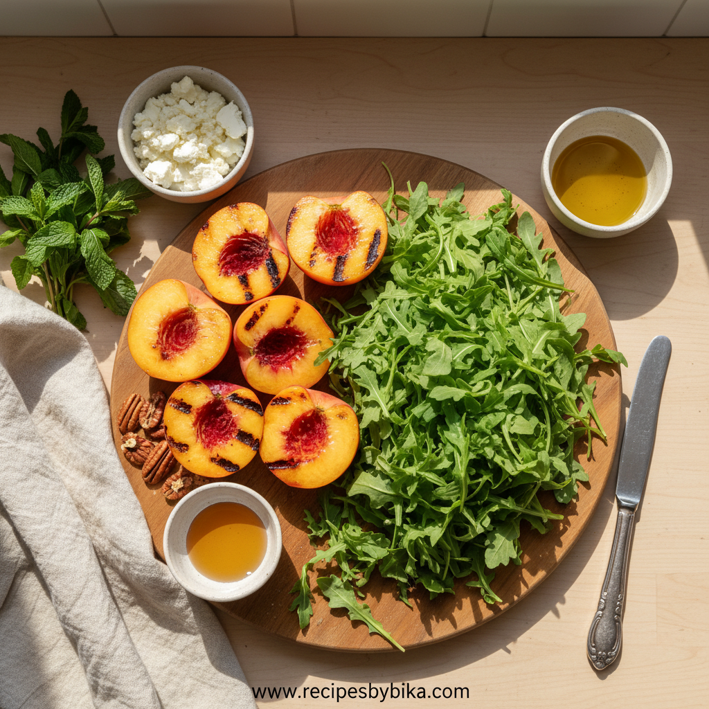 Ingredients for Grilled Peach Salad