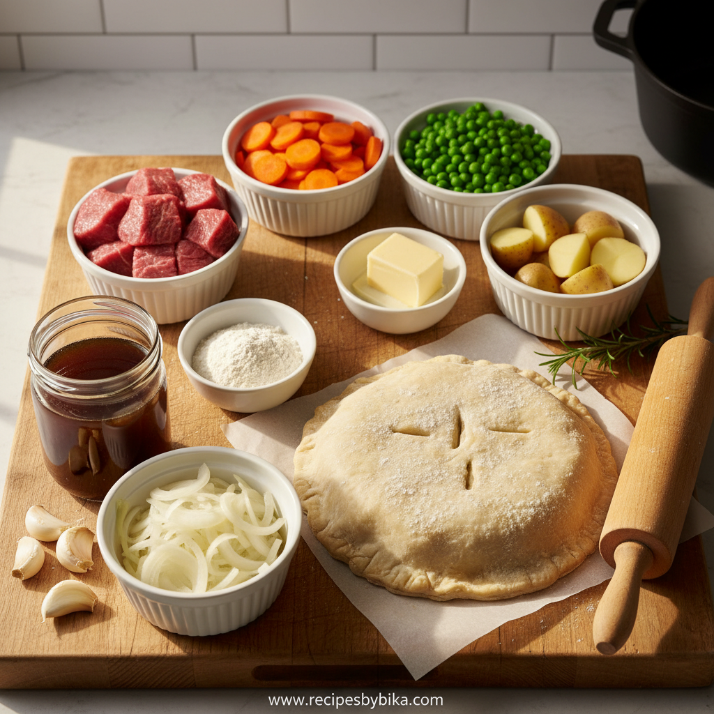 Ingredients for Beef Pot Pie