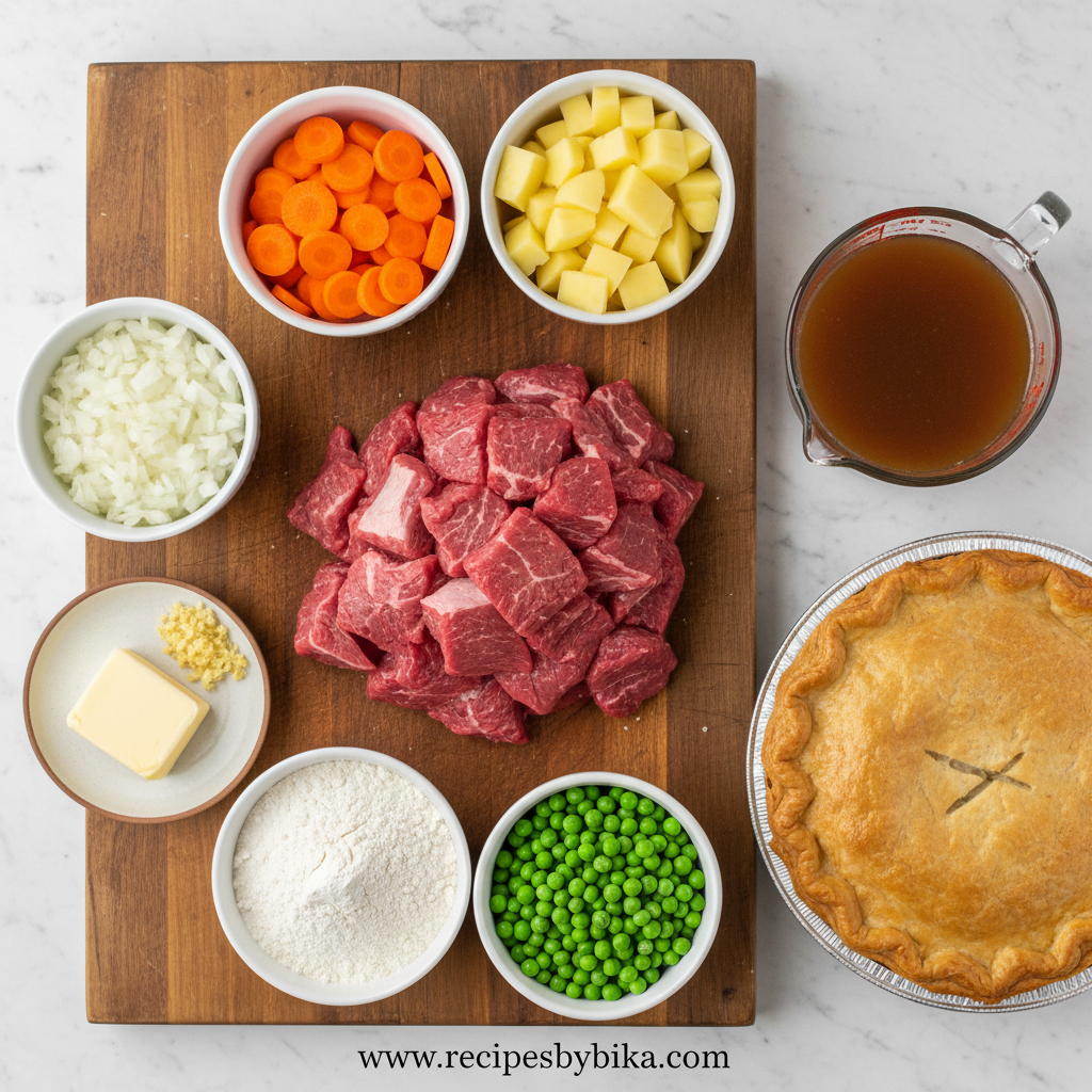 Ingredients for Perfect Beef Pot Pie