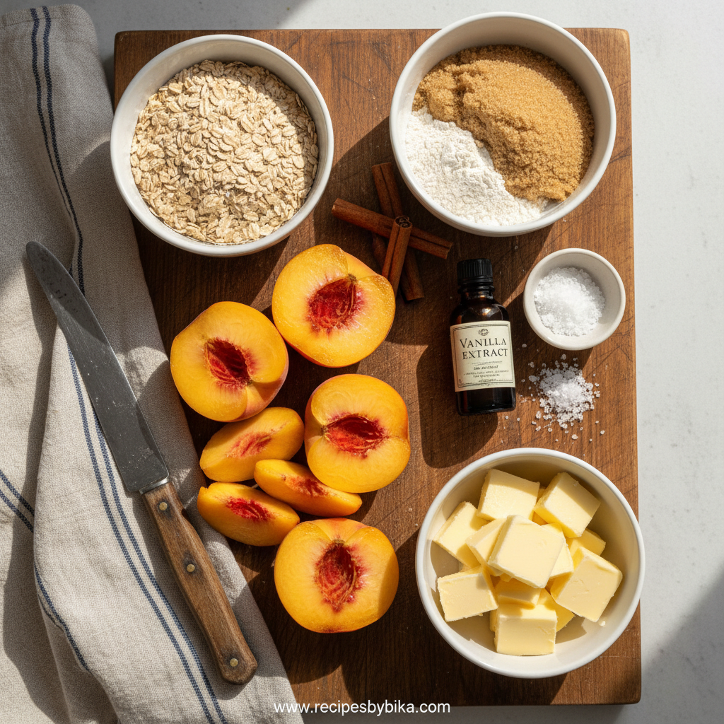 Ingredients for Peach Cobbler